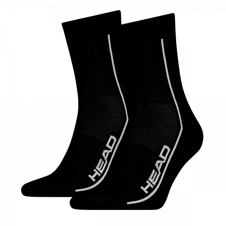 Head Tennis Performance Short Crew Socks 2P Black